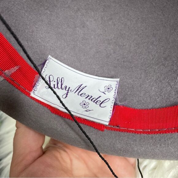 Vintage 60s Designer Gray Wool Netted Veil Ostrich Feather Fascinator Hat‎ - Picture 5 of 7